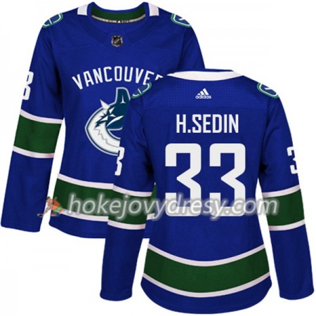 Dámské Hokejový Dres Vancouver Canucks Henrik Sedin 33 Adidas 2017-2018 Modrá Authentic